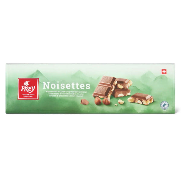 Frey Noisettes Chocolat au lait avec noisettes entières et moulues