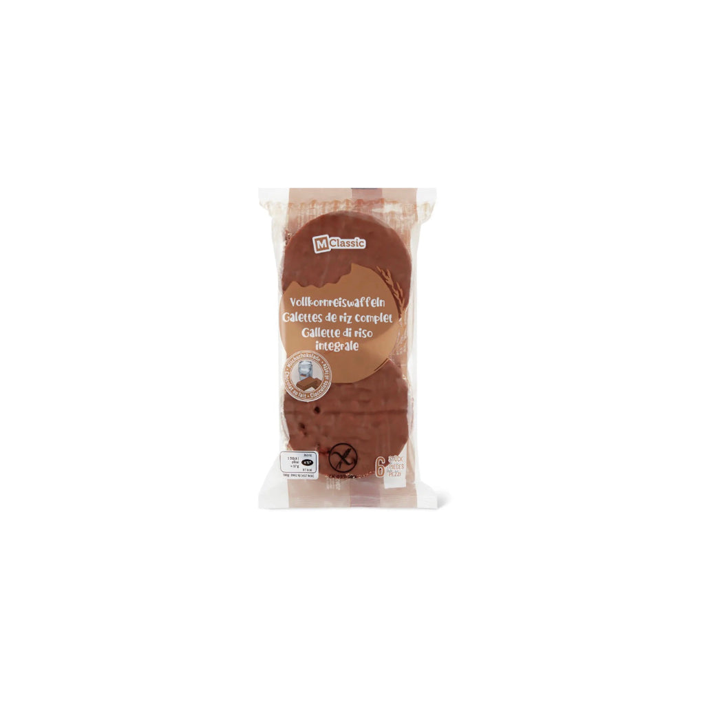 M-Classic Galettes de riz complet Chocolat au lait sans gluten